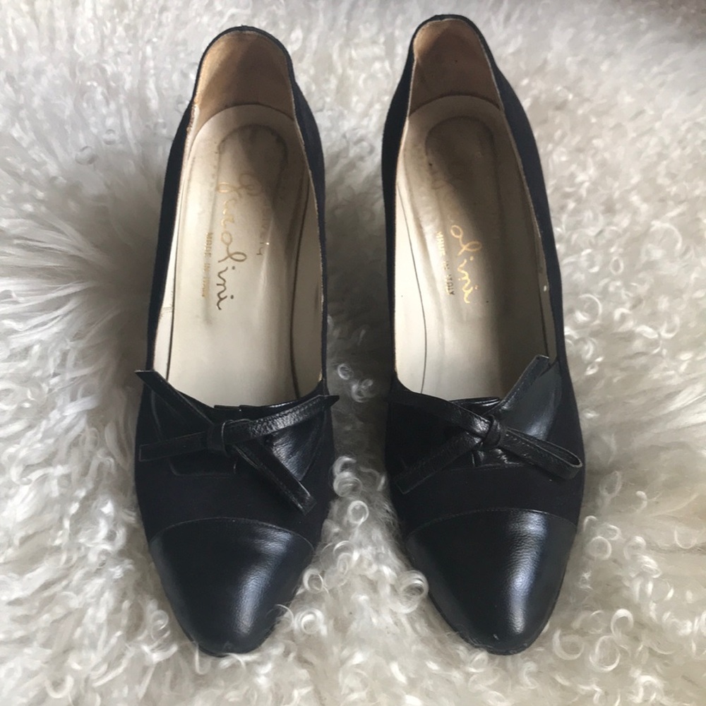 Vintage suede and leather heels - Picture 2 of 15